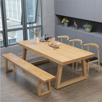 Office Building Nordic Art Assurance Customized Solid Wood Dining Table for Professional and Modern Design