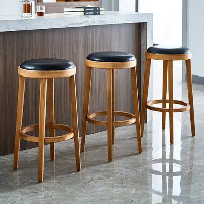 Specific Bar Chair Newest Design Wood Modern Upholstered Round High Chairs for Classical Design