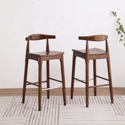 High Back Solid Wood Bar Chairs for Home Furniture Comfortable and Stylish