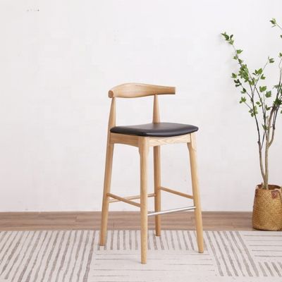 High Back Solid Wood Bar Chairs for Home Furniture Comfortable and Stylish
