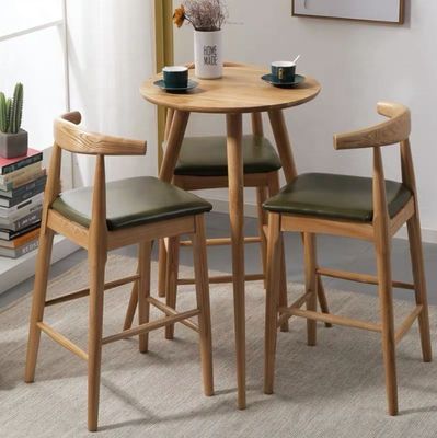 High Back Solid Wood Bar Chairs for Home Furniture Comfortable and Stylish