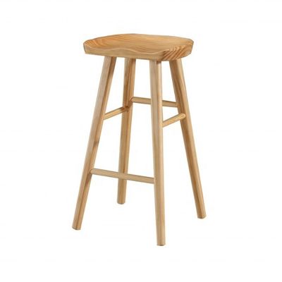 Modern Bar Chair Dining Restaurant Kitchen Nordic Hotel Counter Stool Solid Wood Customizable Color for Specific