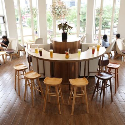 Modern Bar Chair Dining Restaurant Kitchen Nordic Hotel Counter Stool Solid Wood Customizable Color for Specific