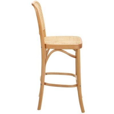 Commercial Furniture Wooden Counter Stool with Natural Frame and NO Folded Design