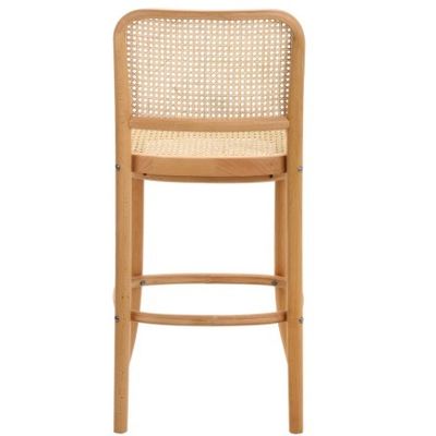 Commercial Furniture Wooden Counter Stool with Natural Frame and NO Folded Design