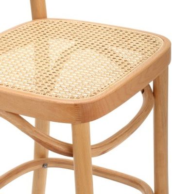 Commercial Furniture Wooden Counter Stool with Natural Frame and NO Folded Design