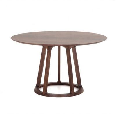 Modern Dining Room Furniture Walnut Solid Wood Frame Round Dining Table with Unique Design Nordic Design