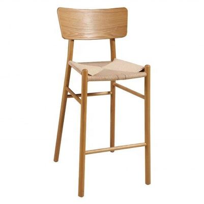 Modern Design Solid Wood Rope Weaved Seat Chair for Home