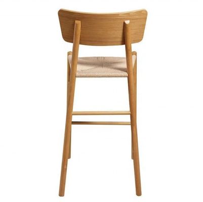 Modern Design Solid Wood Rope Weaved Seat Chair for Home