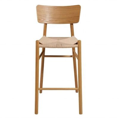 Modern Design Solid Wood Rope Weaved Seat Chair for Home