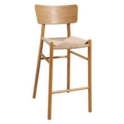 Modern Design Solid Wood Rope Weaved Seat Chair for Home