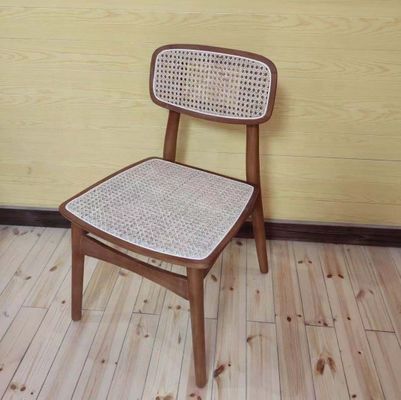 General Modern Nordic Design Solid Ash Wood Rattan Dining Chair for Home Furniture