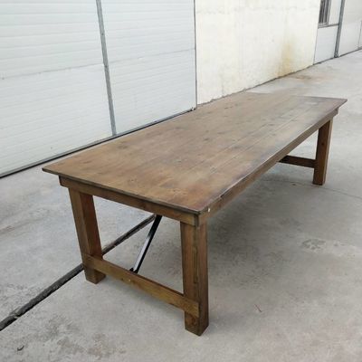 Outdoor Wedding Event Rental Wood Banquet Folding Table for DINING TABLE Style Needs Folded Design and Sale