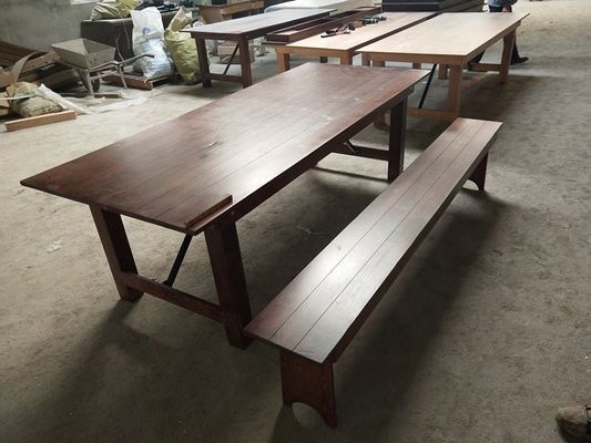 Outdoor Wedding Event Rental Wood Banquet Folding Table for DINING TABLE Style Needs Folded Design and Sale
