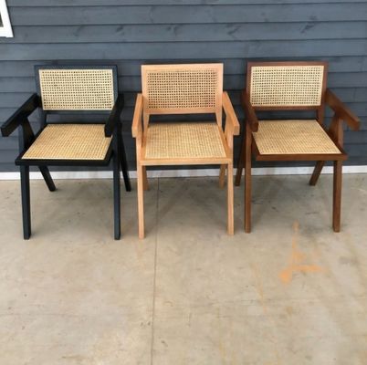 OEM Service Accepted Modern Design Solid Wood Rattan Chair
