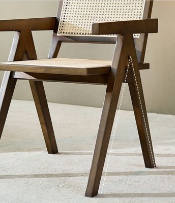 OEM Service Accepted Modern Design Solid Wood Rattan Chair