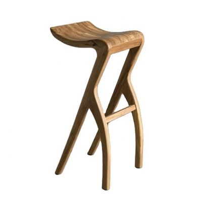 Customized high bar chair made of solid wood suitable for various bar or kitchen settings