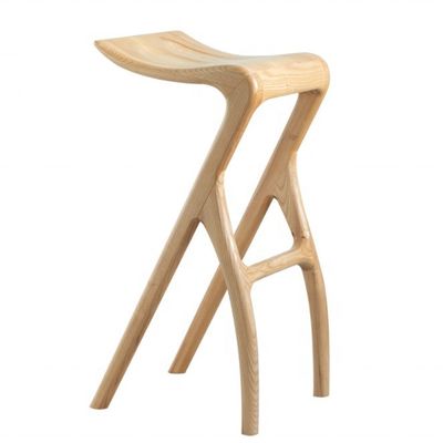 Customized high bar chair made of solid wood suitable for various bar or kitchen settings