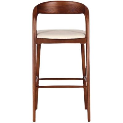 Modern Italian Solid Wood Dining Bar Stool High Chair Bistro Bar Chair with End Craftsmanship