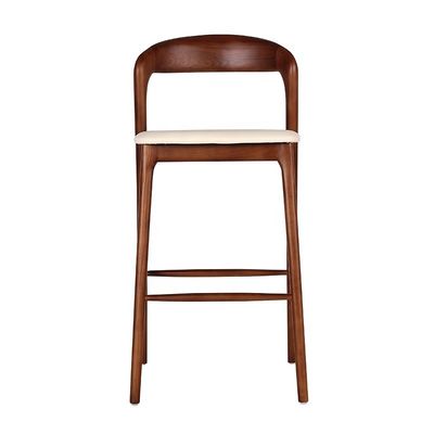 Modern Italian Solid Wood Dining Bar Stool High Chair Bistro Bar Chair with End Craftsmanship