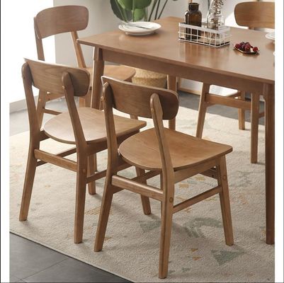 Classic Dining Room Furniture Collection Solid Wood Rubber Chairs Dining Chairs with Modern Design