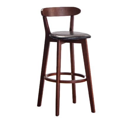 Modern Design High Wooden Mini Bar Stool in Direct with PU/Fabric Seat