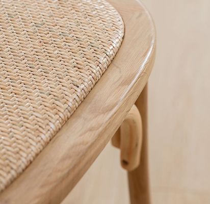 Folded Nordic Modern Rattan Cross Back Solid Wood Wedding Wooden Chair for Banquet Y Mail Packing