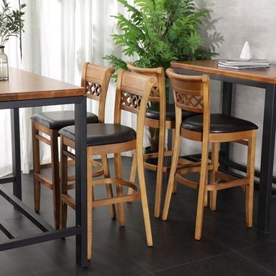 Modern Solid Wood High Back Dining Chair Blend of Style and Comfort