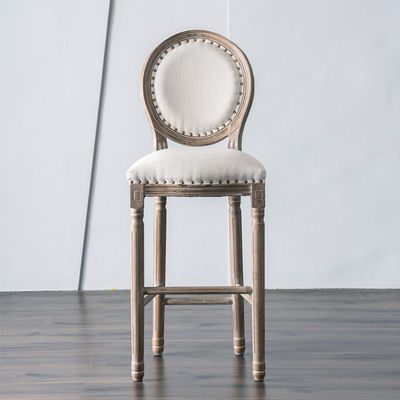 Customizable Seat Height Wood High Bar Chair for Bar Furniture W49.5*D49*H99.5CM
