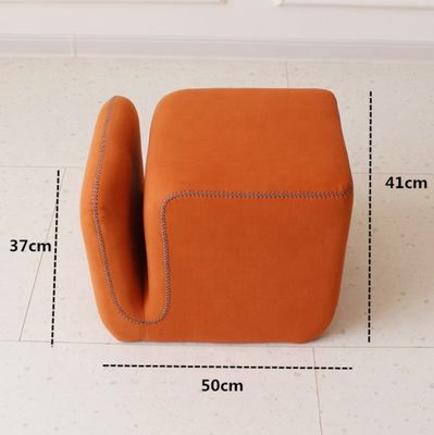 Home Furniture Ottoman Stool with Fabric Cover OEM Service Accepted Space Saving Multi-Purpose Design