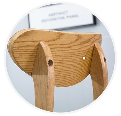 OEM Service Accepted Natural Solid Wood Bar Stool for High Chair Furniture and Cushion