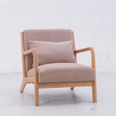 Mail Packing Solid Wood Frame Comfy Fabric Seat Lazy Single Sofa Chair for Comfortable Nights
