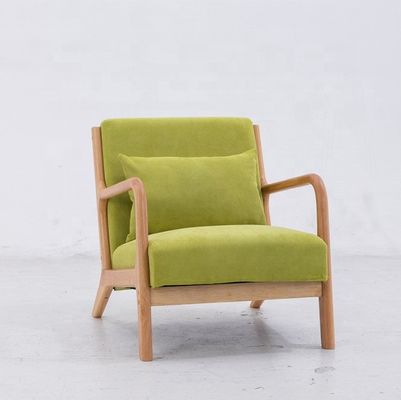 Mail Packing Solid Wood Frame Comfy Fabric Seat Lazy Single Sofa Chair for Comfortable Nights