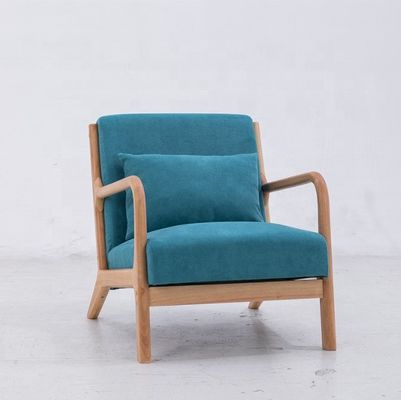 Mail Packing Solid Wood Frame Comfy Fabric Seat Lazy Single Sofa Chair for Comfortable Nights