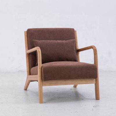 Mail Packing Solid Wood Frame Comfy Fabric Seat Lazy Single Sofa Chair for Comfortable Nights