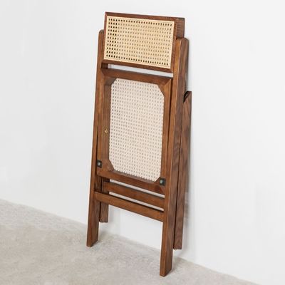 Modern Wood Chair Natural Rattan Solid Wood Folding Chair For Events With And Mail Packing Y
