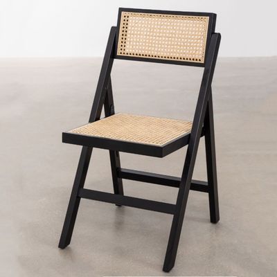 Modern Wood Chair Natural Rattan Solid Wood Folding Chair For Events With And Mail Packing Y
