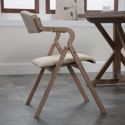 Durable and Stylish Nordic Folding Wood Restaurant Dining Chairs in Northeast Ash with Weight Limit of 150K