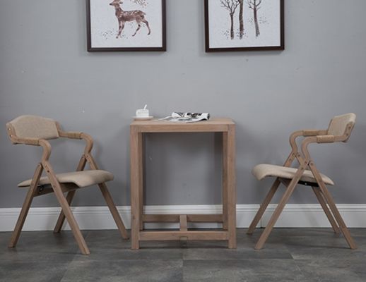 Durable and Stylish Nordic Folding Wood Restaurant Dining Chairs in Northeast Ash with Weight Limit of 150K