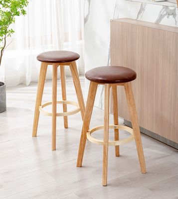 Commercial Furniture Modern Design Solid Wood Bar Stool High Chair for Bar