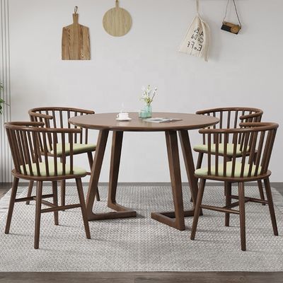 Nordic Style Solid Wood Dining Table for Home Furniture at Hospital in Rectangular Shape