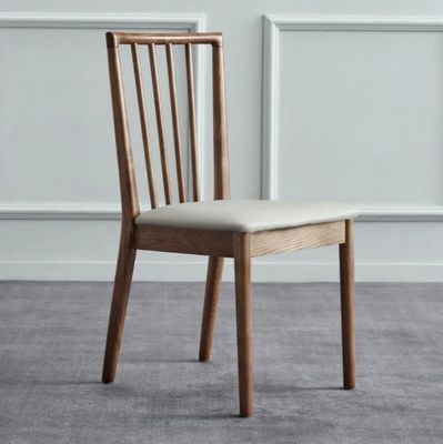 Contemporary Design High Back Upholstered Dining Chair Made of Ash Wood for Restaurant and Hotel