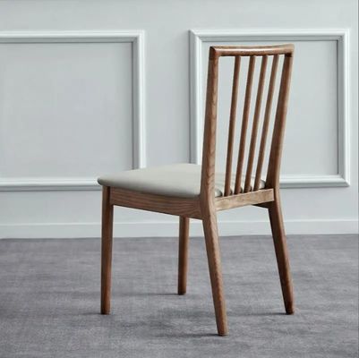 Contemporary Design High Back Upholstered Dining Chair Made of Ash Wood for Restaurant and Hotel