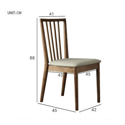 Contemporary Design High Back Upholstered Dining Chair Made of Ash Wood for Restaurant and Hotel