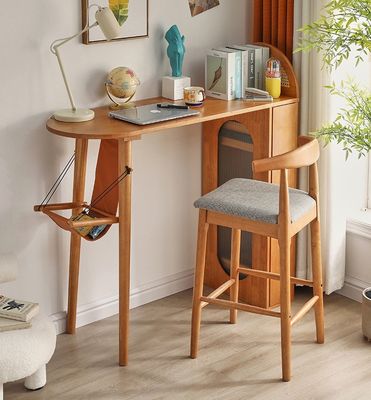 Solid Wood High Chair for Pub Coffee Shop W41*D44*96CM Commercial Furniture