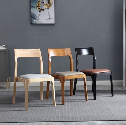 Modern Design Modern Nordic Stackable Oak Walnut Dining Chair Wooden Restaurant Dining Chairs for Home Furniture