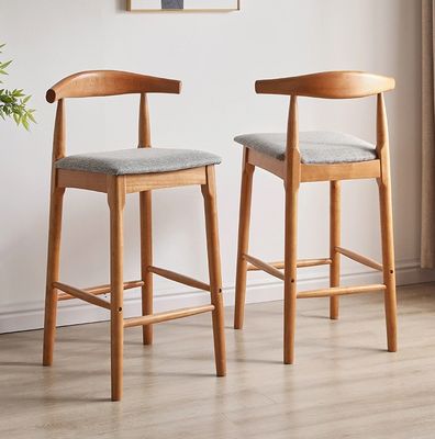 Solid Wood High Chair for Pub Coffee Shop W41*D44*96CM Commercial Furniture