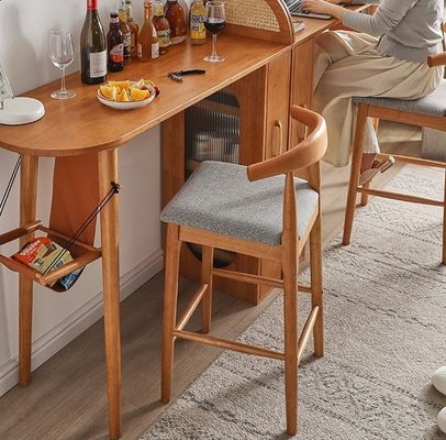 Solid Wood High Chair for Pub Coffee Shop W41*D44*96CM Commercial Furniture