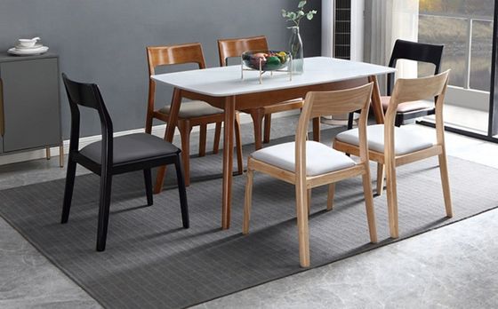Modern Design Modern Nordic Stackable Oak Walnut Dining Chair Wooden Restaurant Dining Chairs for Home Furniture