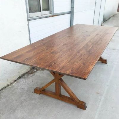 Cover Material Solid Wood Classical Design Folding Farm Dining Wedding Table with Wooden Cover and Folding Feature